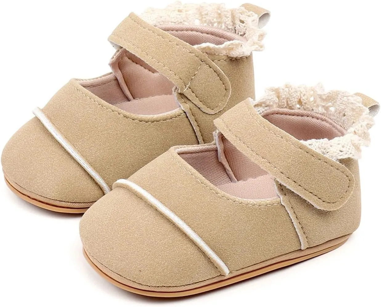 Baby Girls First Walking Shoes Infant Breathable Lightweight Slip On Slippers Casual Walking Shoes Infant First Shoes