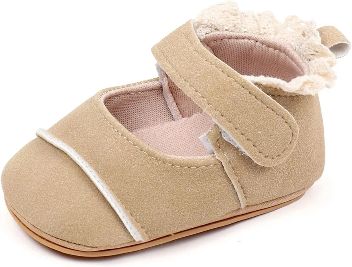 Baby Girls First Walking Shoes Infant Breathable Lightweight Slip On Slippers Casual Walking Shoes Infant First Shoes