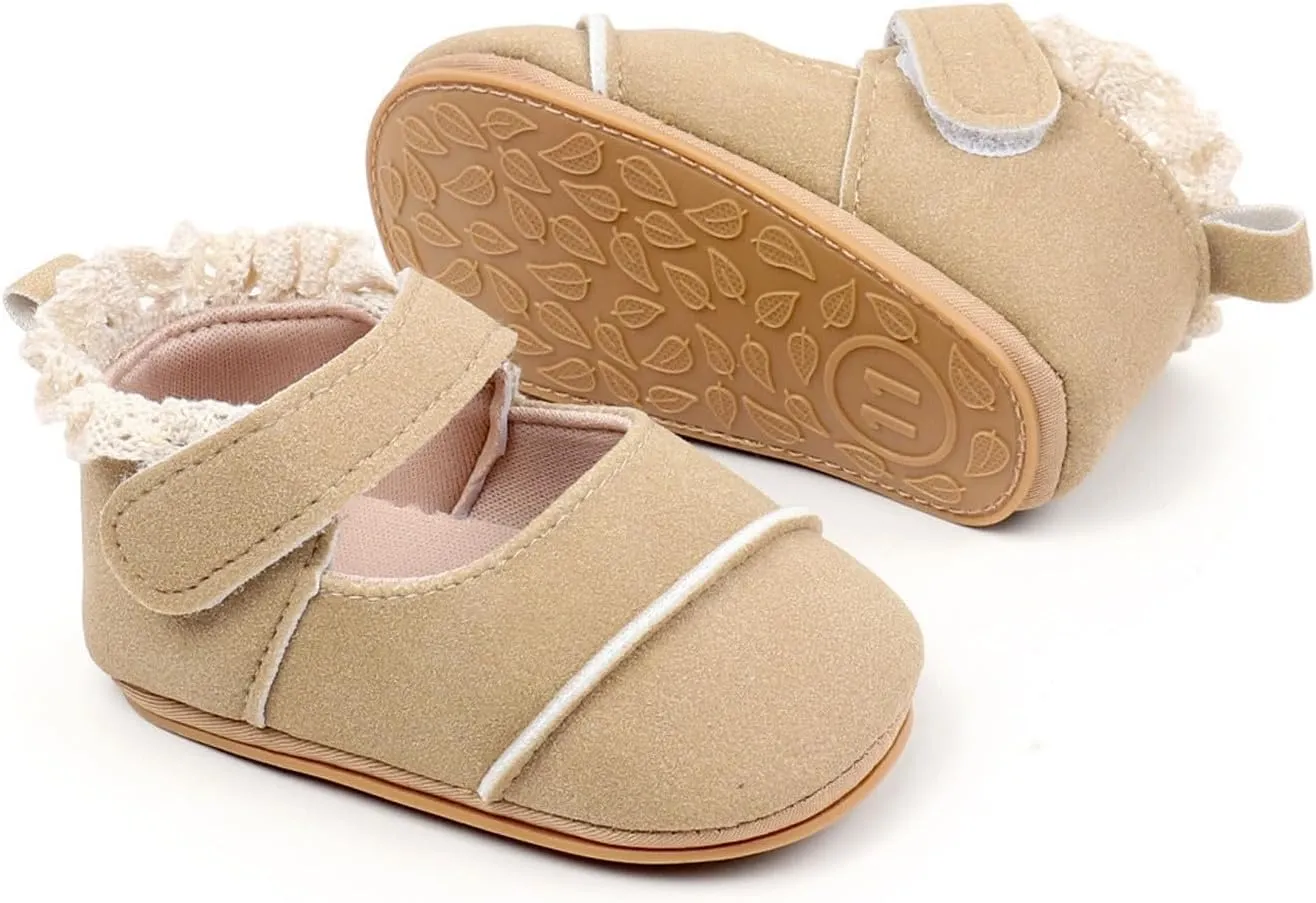 Baby Girls First Walking Shoes Infant Breathable Lightweight Slip On Slippers Casual Walking Shoes Infant First Shoes