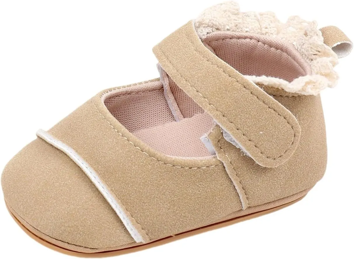 Baby Girls First Walking Shoes Infant Breathable Lightweight Slip On Slippers Casual Walking Shoes Infant First Shoes