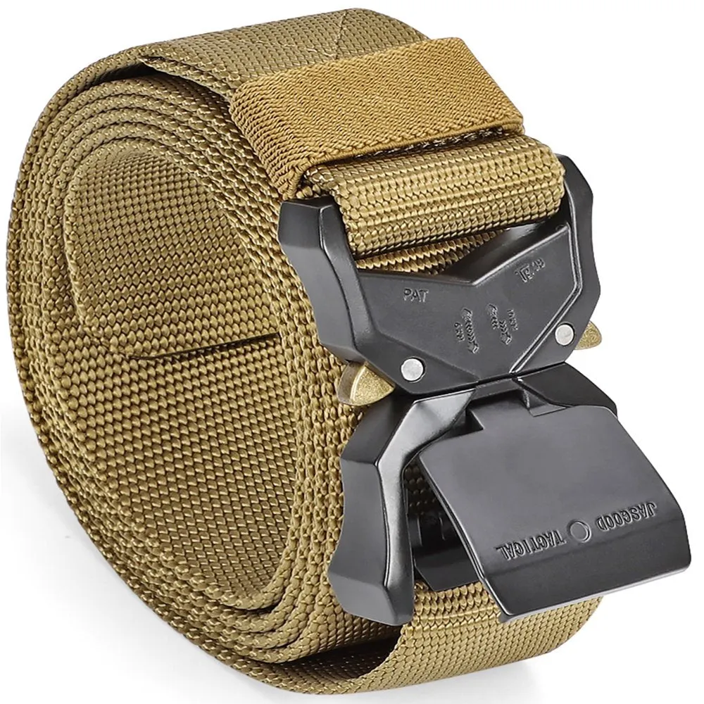 Belts for Men Nylon Belt for Hiking Golf Web Work Belt for Jeans Men'S Black Belt Adjustable Buckle