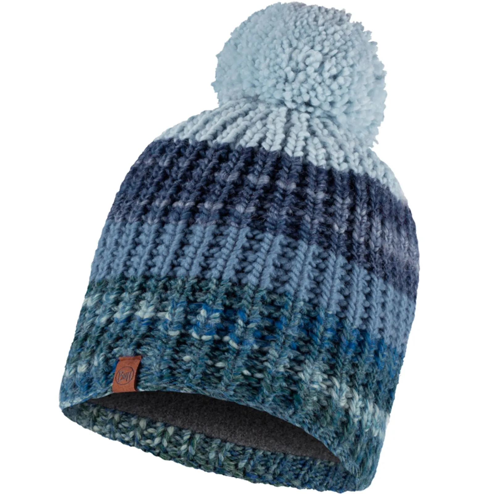 Buff Unisex Knitted Fleece Lined Bobble Hat