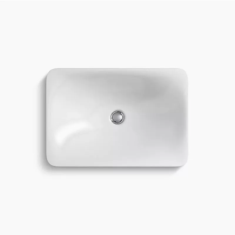 Carillon Rectangle Wading Pool 14.56" x 21.13" x 6.13" Vitreous China Vessel Bathroom Sink in White