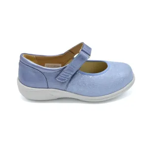 DB Roberta - Ladies Extra Wide Shoe - 6V (6E-8E) Fitting - Sky Blue