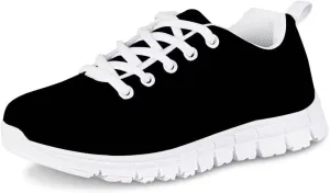 Dellukee Girls Shoes Cute Solid Color Polka Dot Running Walking Sports Sneakers