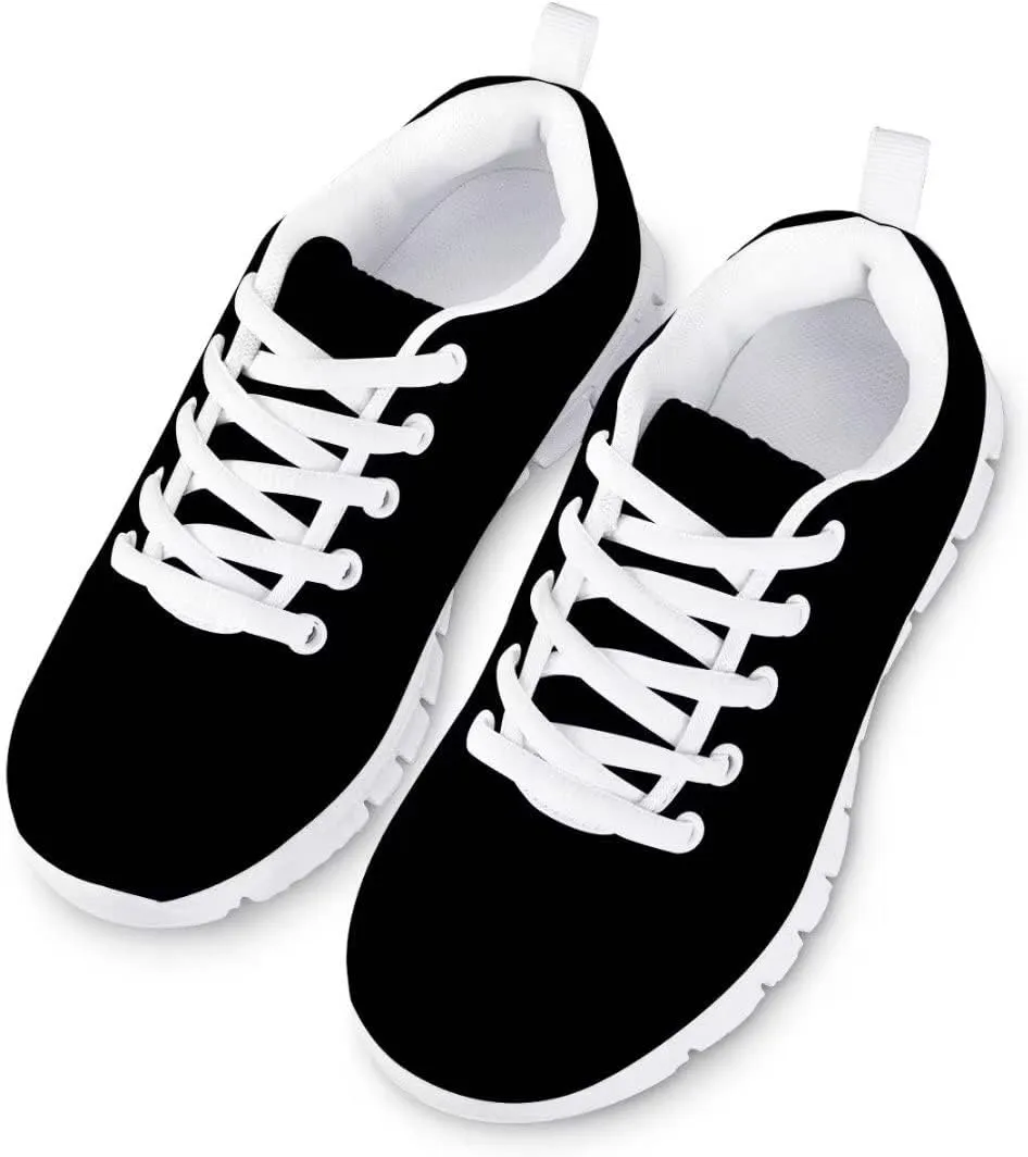 Dellukee Girls Shoes Cute Solid Color Polka Dot Running Walking Sports Sneakers