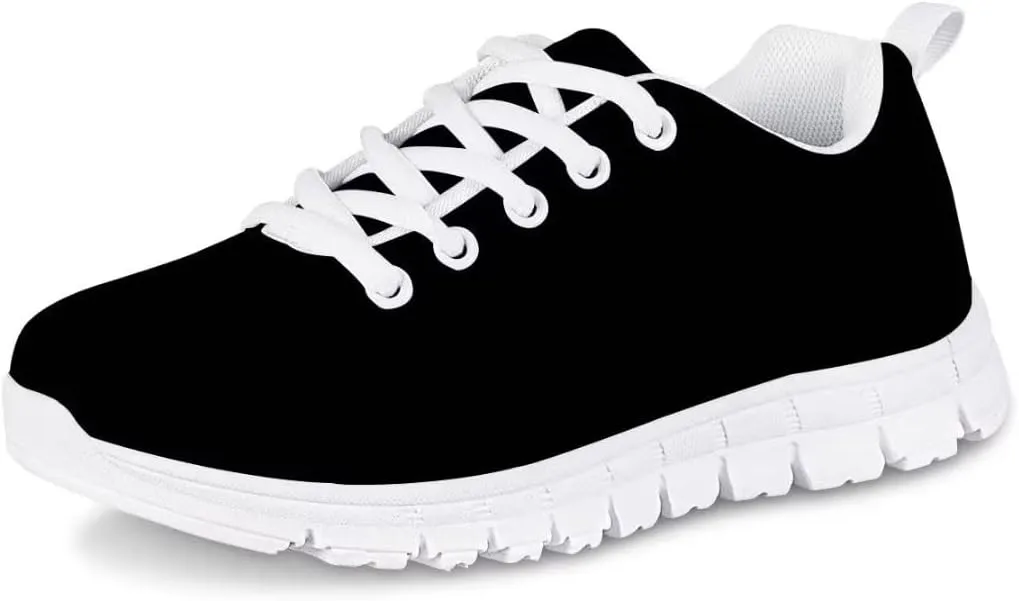 Dellukee Girls Shoes Cute Solid Color Polka Dot Running Walking Sports Sneakers