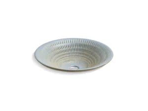 Derring Carillon Round Wading Pool 23.75" x 20.25" x 9.25" Vitreous China Vessel Bathroom Sink in Bluestone Rutile