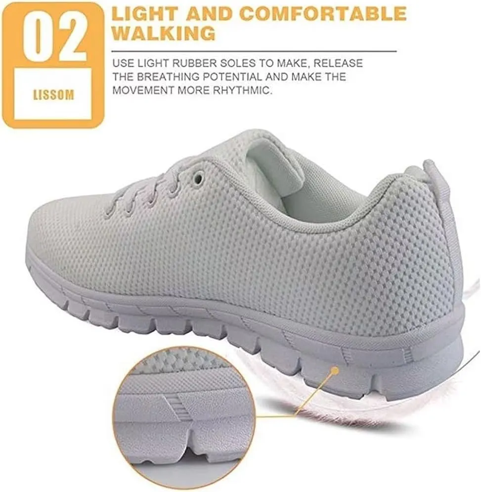 FKELYI Women Shoes Christmas Tennis Sneakers Athletic Sports Road Running Shoes Walking Flats