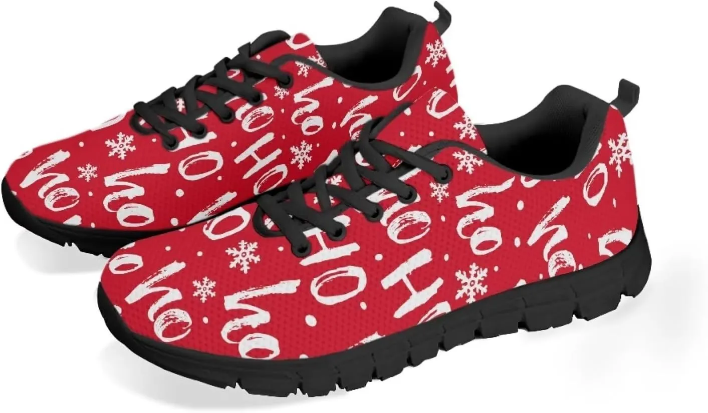 FKELYI Women Shoes Christmas Tennis Sneakers Athletic Sports Road Running Shoes Walking Flats