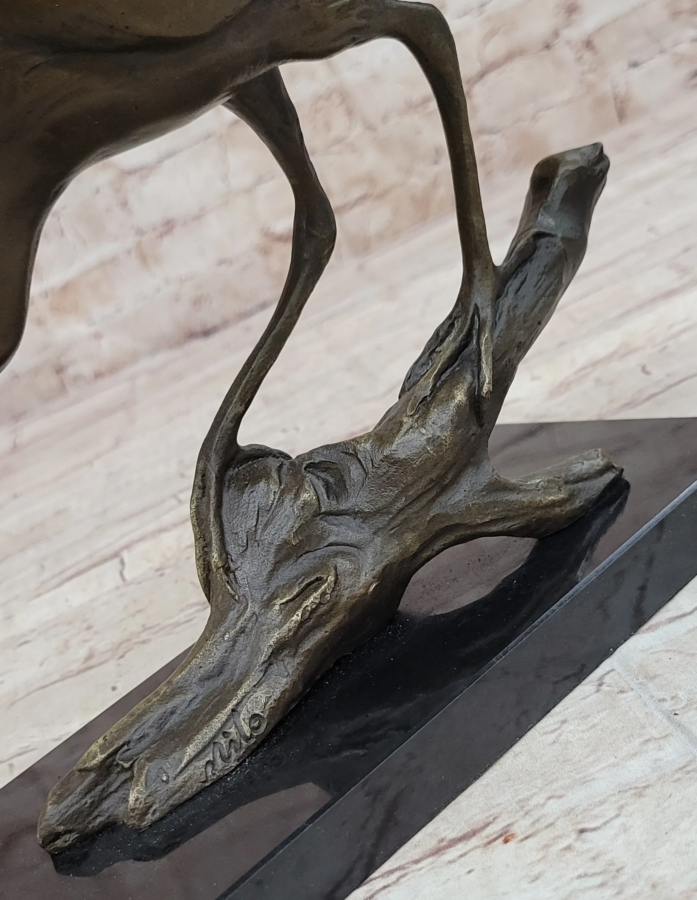 Hot Cast Art Deco Crane Marshland Bronze Sculpture Statue Cabin Decor Sale Decor