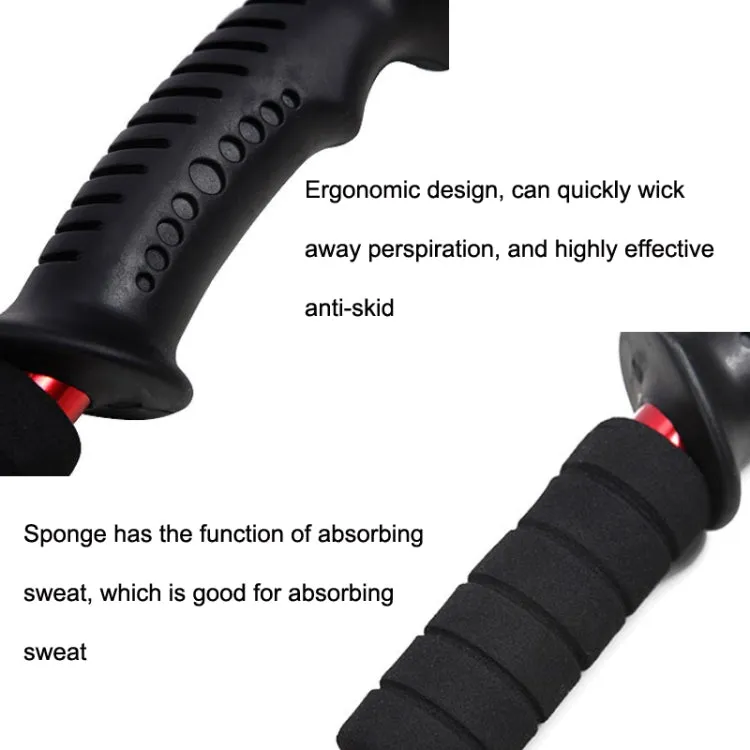 JUNGLELEOPARD 3-Section Straight Handle Aluminum Trekking Pole Multifunctional Walking Hand Crutches, Length: 66-135cm(Red)