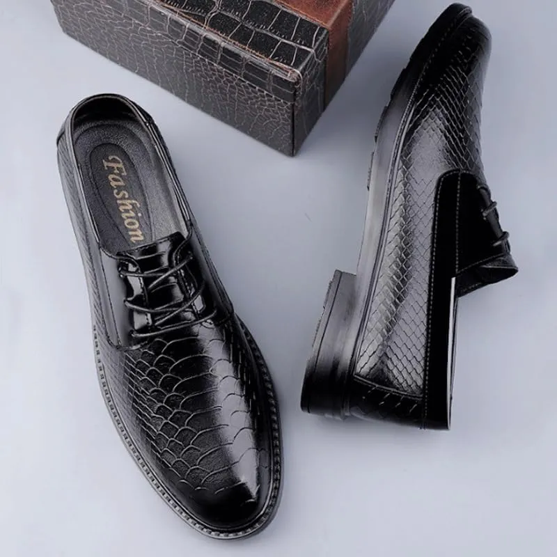Men's Casual Genuine Leather Flats Soft Driving Walking Oxford Shoes Lightweight Retro Casual Flats Dress Shoes for Daily Walking Business Shoes