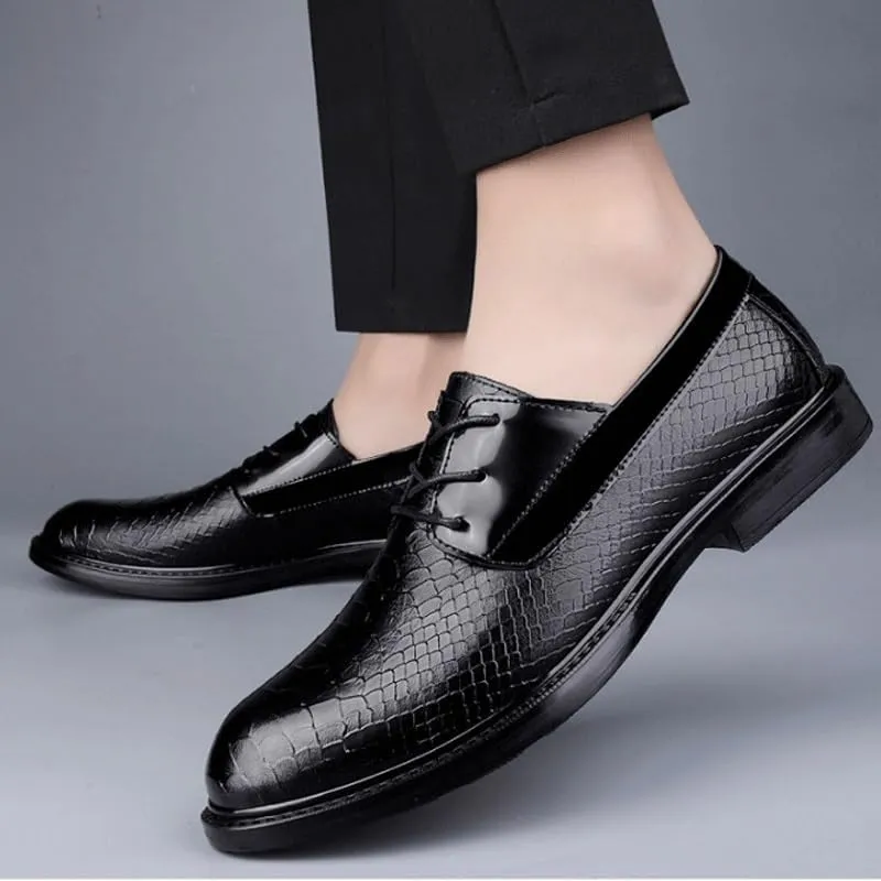 Men's Casual Genuine Leather Flats Soft Driving Walking Oxford Shoes Lightweight Retro Casual Flats Dress Shoes for Daily Walking Business Shoes