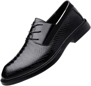 Men's Casual Genuine Leather Flats Soft Driving Walking Oxford Shoes Lightweight Retro Casual Flats Dress Shoes for Daily Walking Business Shoes