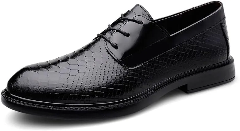 Men's Casual Genuine Leather Flats Soft Driving Walking Oxford Shoes Lightweight Retro Casual Flats Dress Shoes for Daily Walking Business Shoes