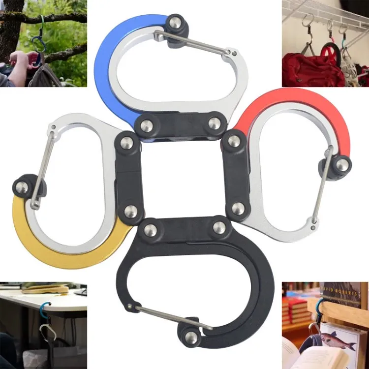 Multifunctional Carabiner Aluminum Alloy D-Type Outdoor Products Quick-Hanging Buckle(Red)