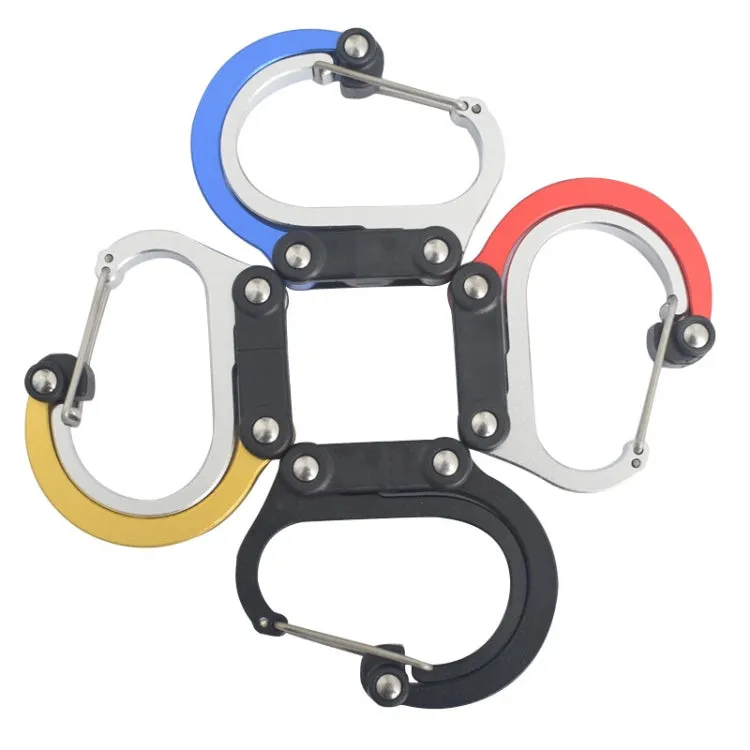 Multifunctional Carabiner Aluminum Alloy D-Type Outdoor Products Quick-Hanging Buckle(Red)