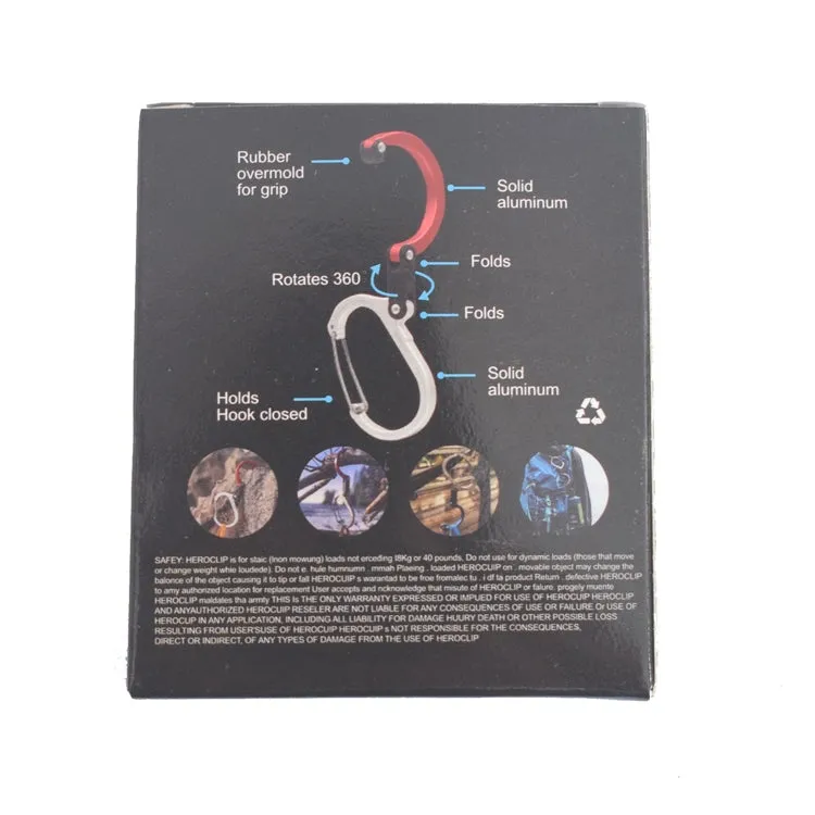 Multifunctional Carabiner Aluminum Alloy D-Type Outdoor Products Quick-Hanging Buckle(Red)