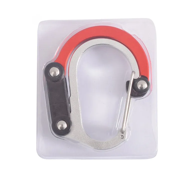 Multifunctional Carabiner Aluminum Alloy D-Type Outdoor Products Quick-Hanging Buckle(Red)
