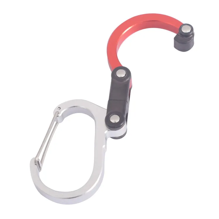Multifunctional Carabiner Aluminum Alloy D-Type Outdoor Products Quick-Hanging Buckle(Red)
