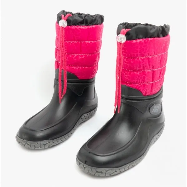 NORDIC Womens Boots Black/Pink Leopard