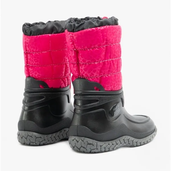 NORDIC Womens Boots Black/Pink Leopard