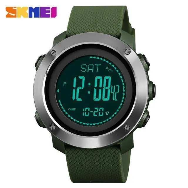 SKMEI Altimeter Barometer Thermometer Altitude Men Digital Watches Sports Clock Climbing Hiking Wristwatch Montre Homme 1418