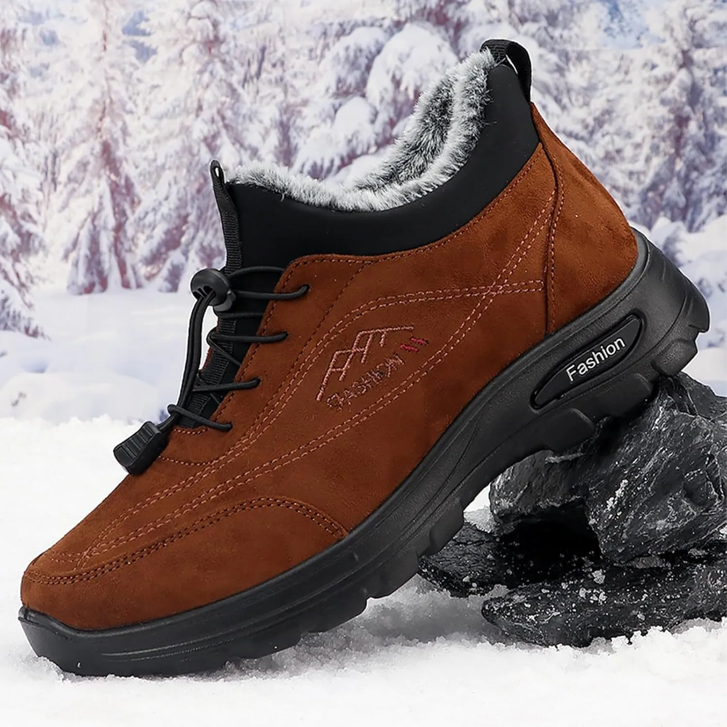 Snow Boots for Women Winter Waterproof Warm Plush Lined Booties Slip On Wide Width Outdoor Lightweight Ankle Boot