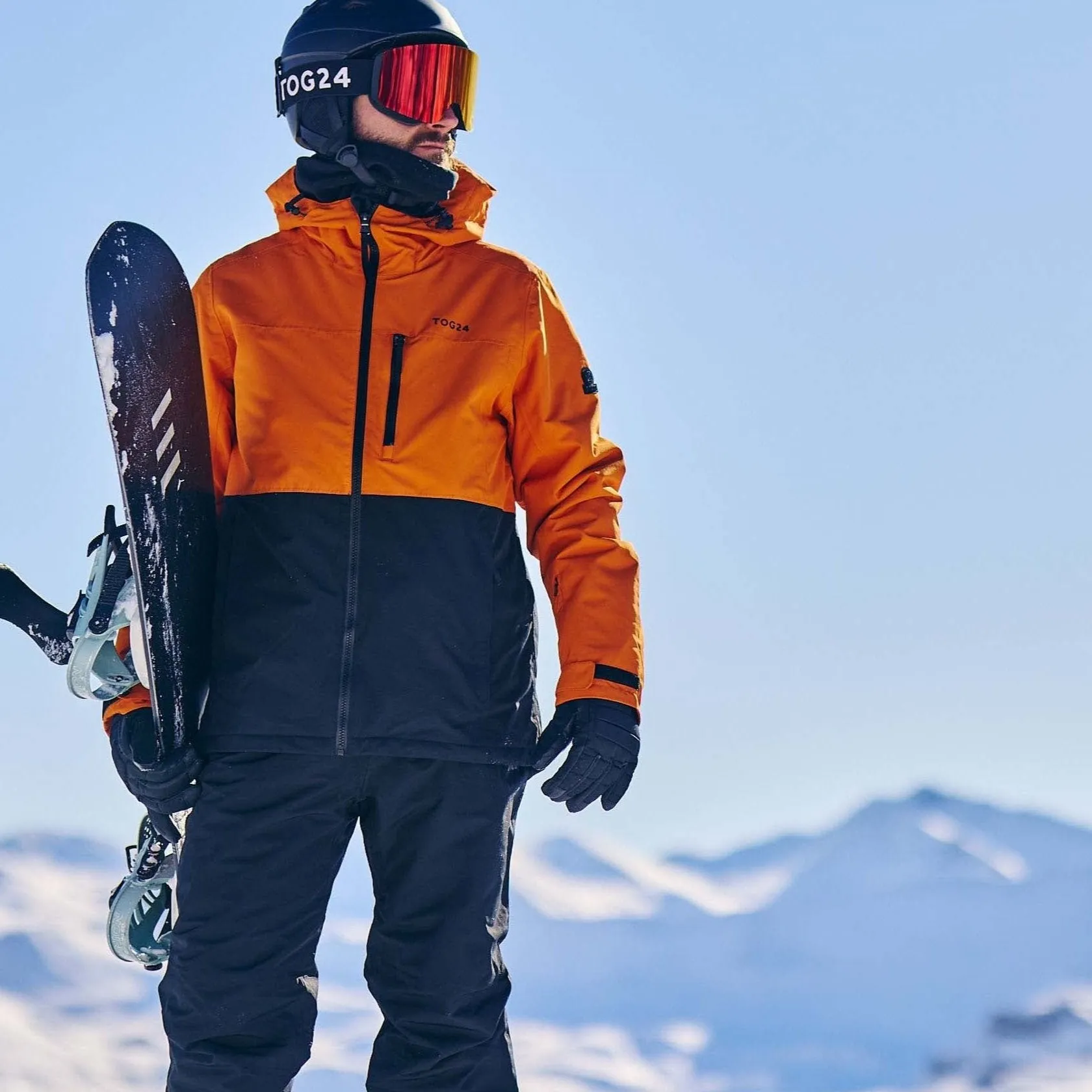 Whistler Mens Ski Jacket - Black/Dark Orange