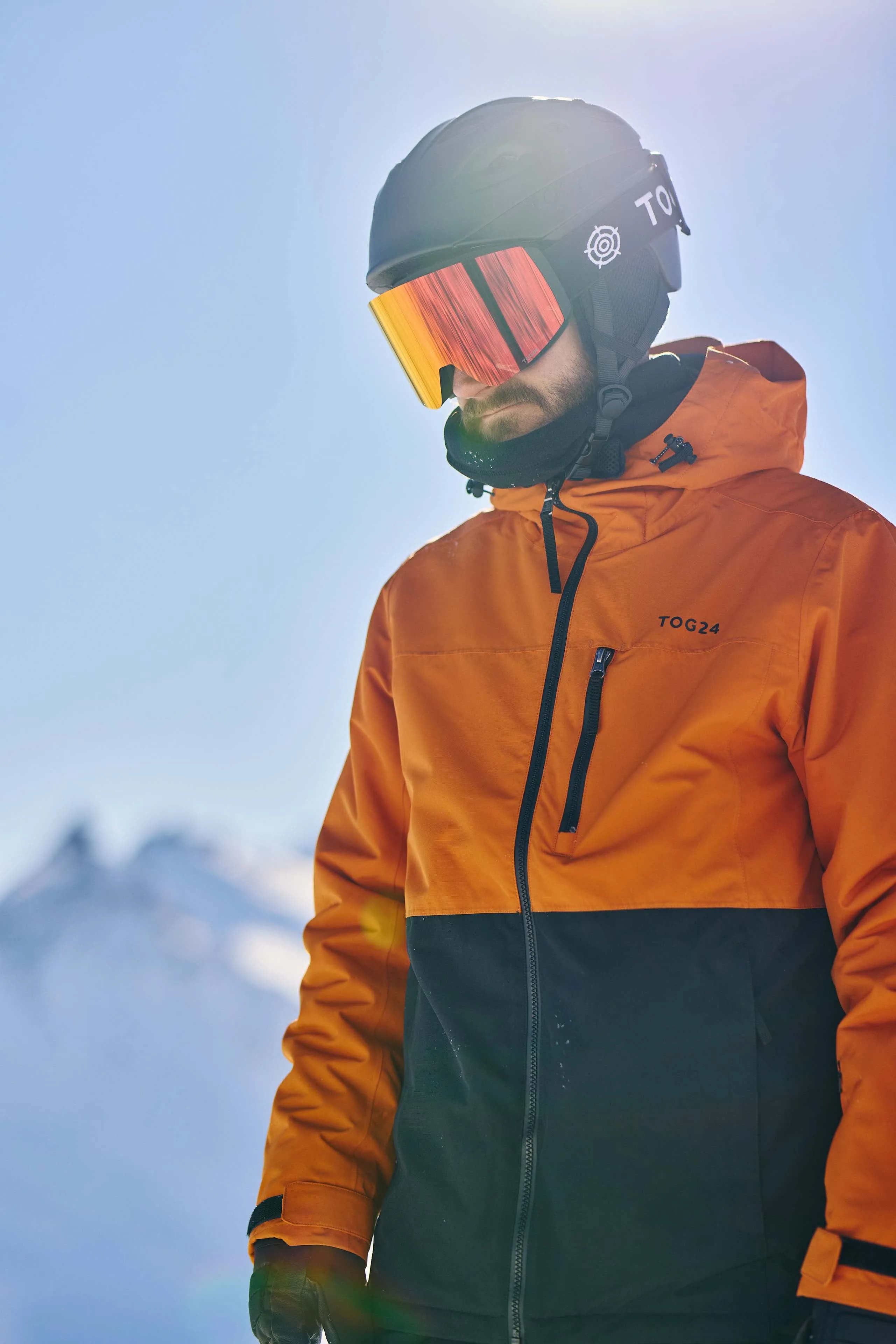 Whistler Mens Ski Jacket - Black/Dark Orange