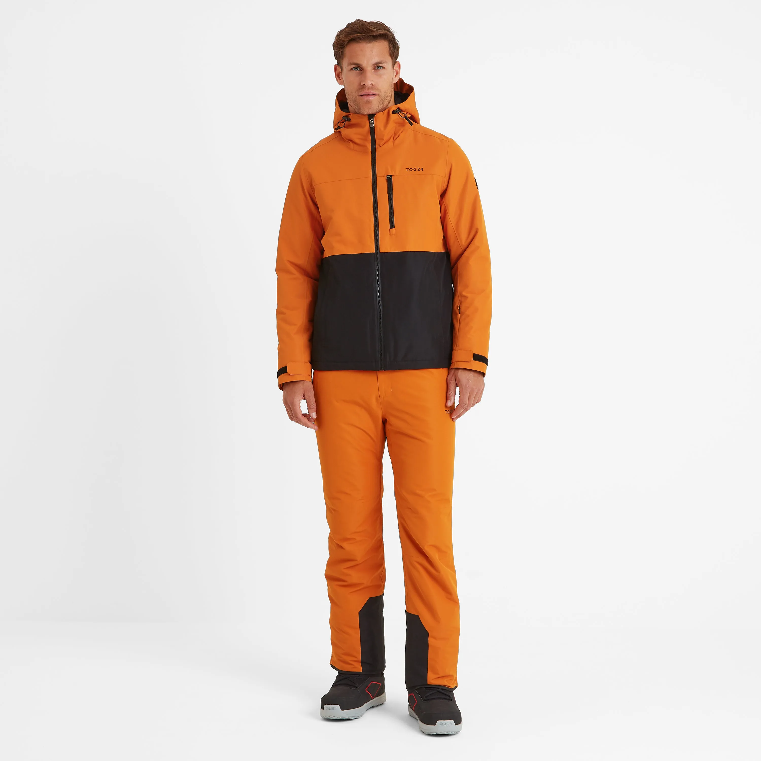 Whistler Mens Ski Jacket - Black/Dark Orange