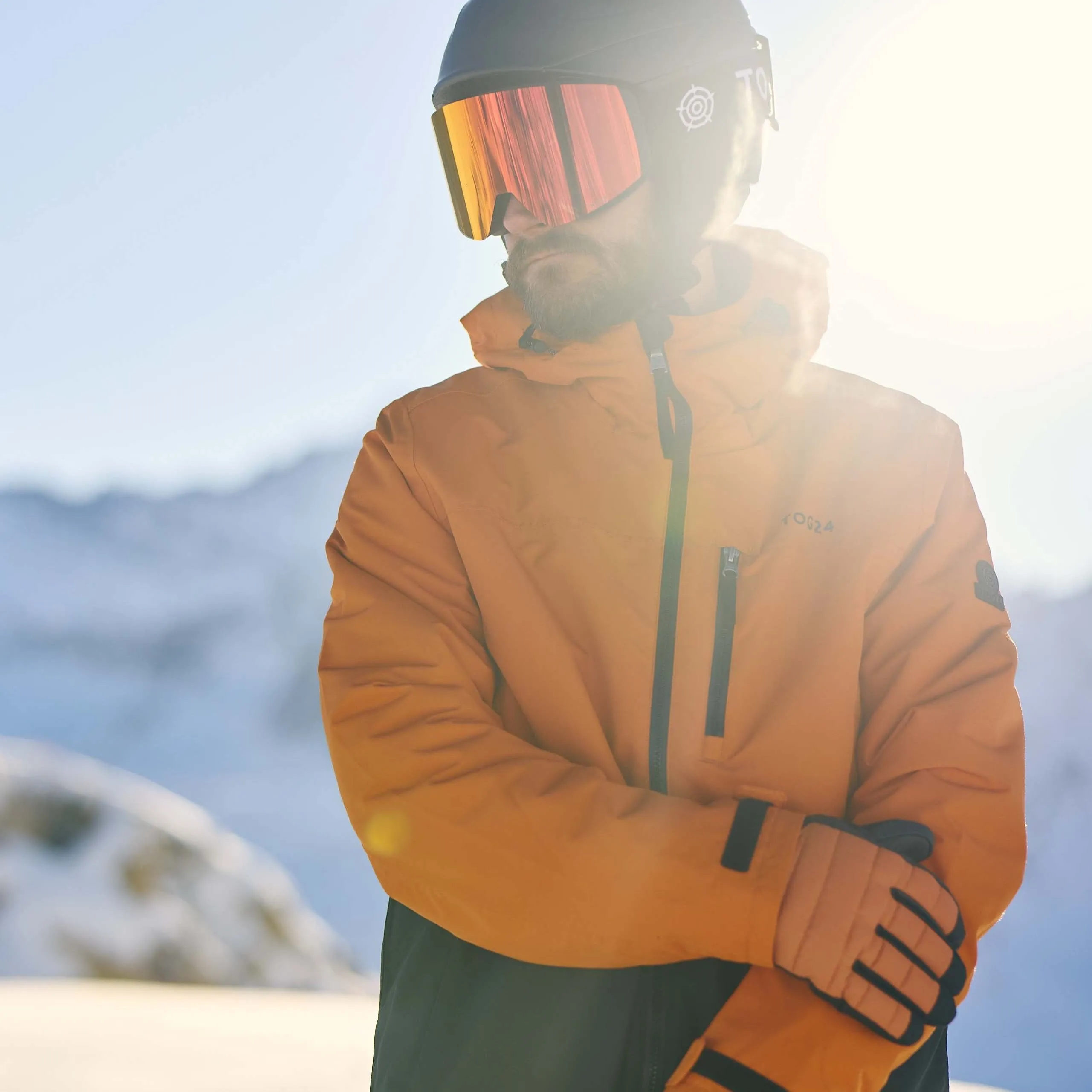 Whistler Mens Ski Jacket - Black/Dark Orange