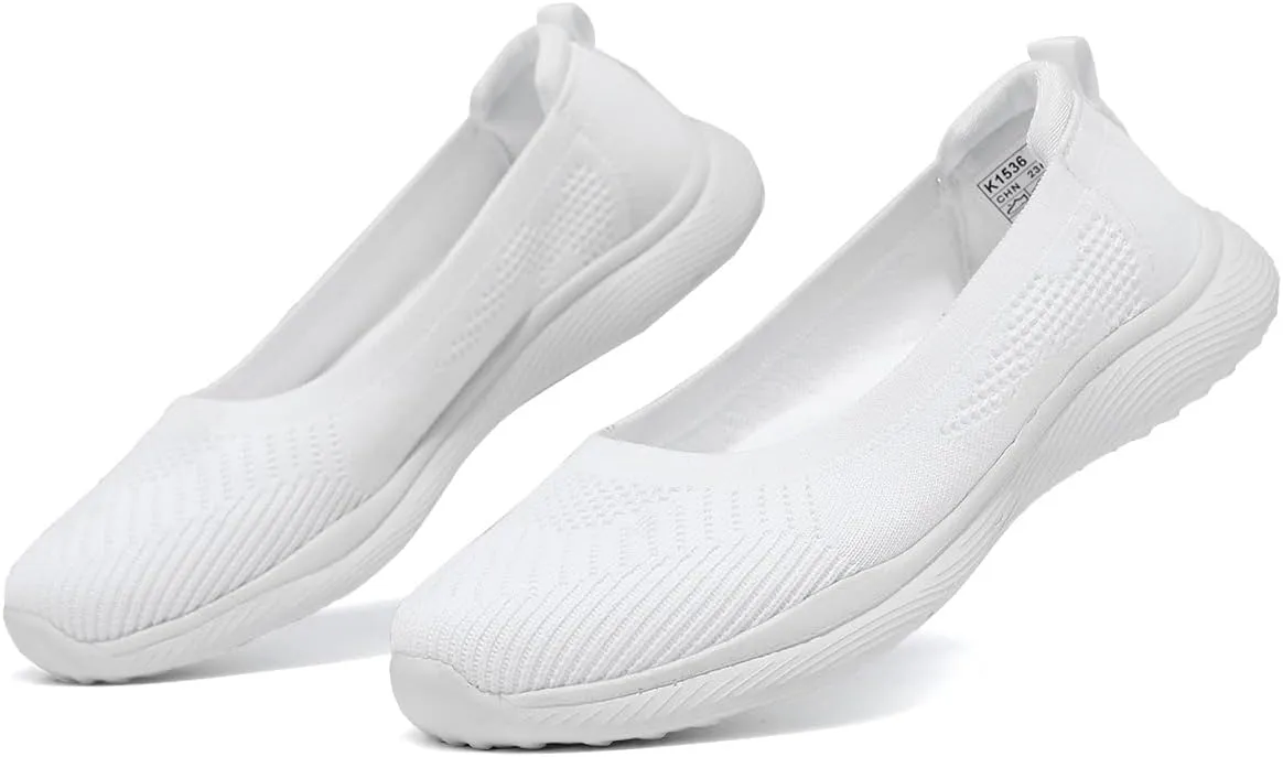 Womens Walking Shoes Loafer Sneakers Mesh Casual Ballet Flat Nurse Casual Dress Clothes Work Shoes